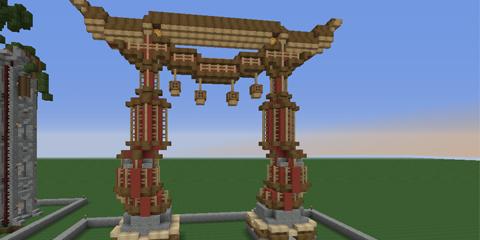 我的世界防御大门怎么建？我的世界中国古代城门-图3